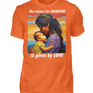 The reason for Sacrifice is given by Love - Men Basic Shirt-1692