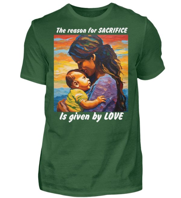 The reason for Sacrifice is given by Love - Men Basic Shirt-833