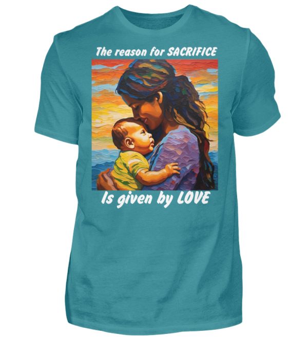 The reason for Sacrifice is given by Love - Men Basic Shirt-1096