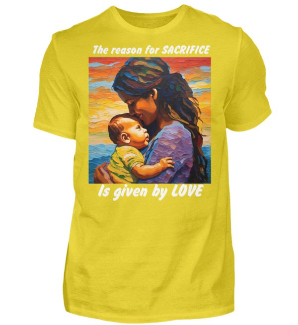 The reason for Sacrifice is given by Love - Men Basic Shirt-1102