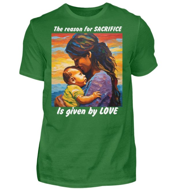 The reason for Sacrifice is given by Love - Men Basic Shirt-718