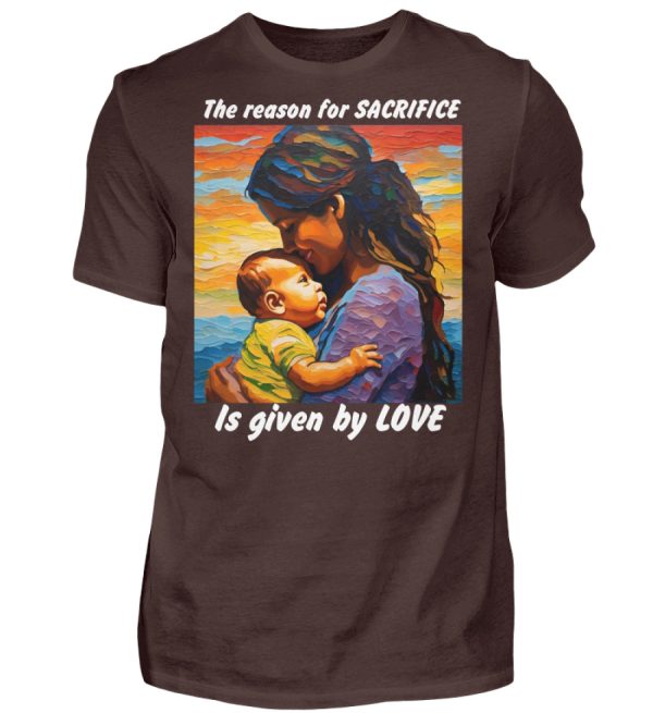 The reason for Sacrifice is given by Love - Men Basic Shirt-1074