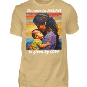 The reason for Sacrifice is given by Love - Men Basic Shirt-224