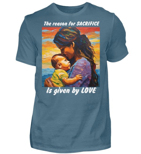 The reason for Sacrifice is given by Love - Men Basic Shirt-1230