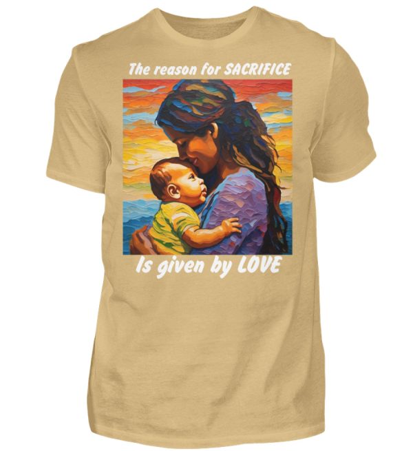 The reason for Sacrifice is given by Love - Men Basic Shirt-224