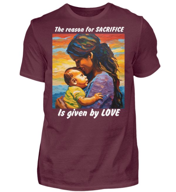 The reason for Sacrifice is given by Love - Men Basic Shirt-839