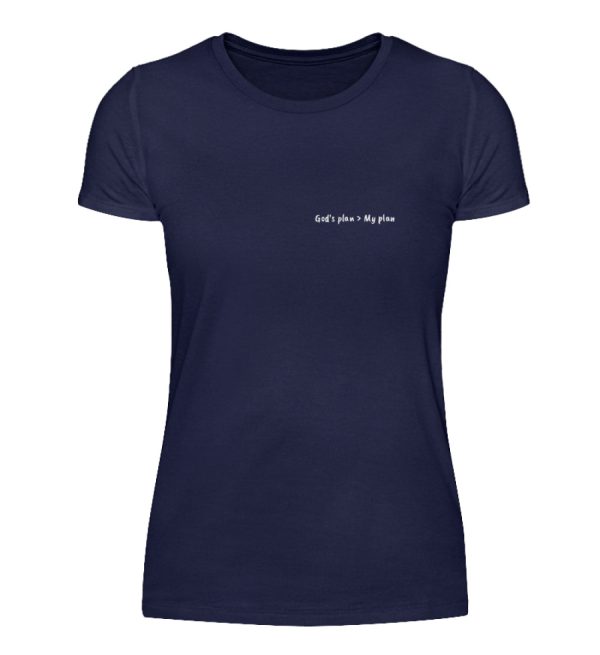 God-s plan is larger than my plan - Women Basic Shirt-198