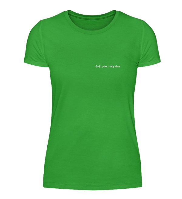 God-s plan is larger than my plan - Women Basic Shirt-2468