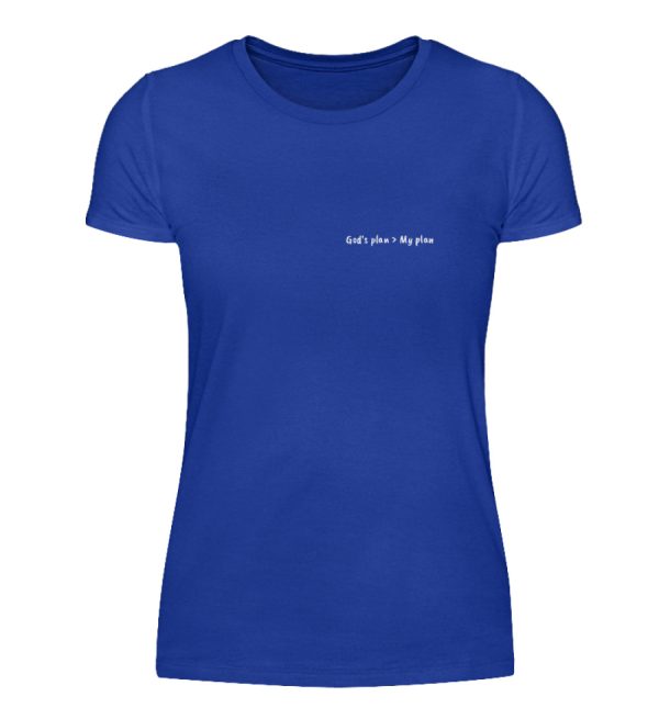 God-s plan is larger than my plan - Women Basic Shirt-2496