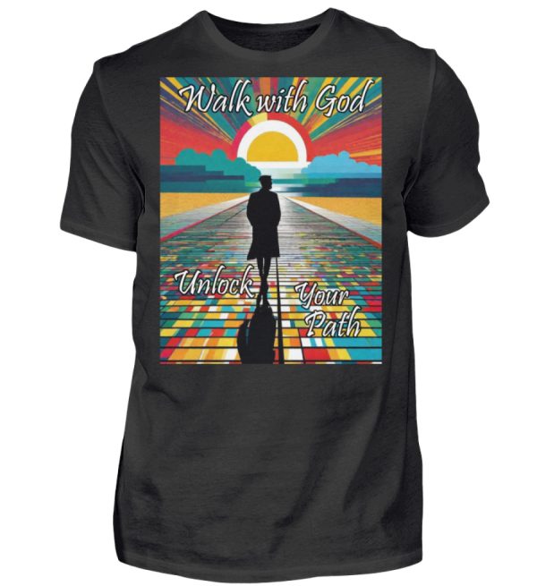 Walk with God Unlock Your Path - Men Basic Shirt-16