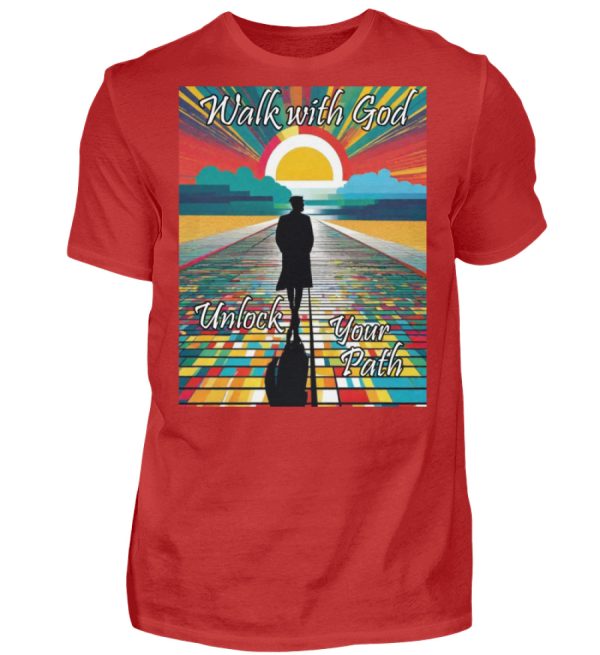 Walk with God Unlock Your Path - Men Basic Shirt-4