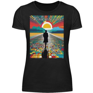 Walk with God Unlock Your Path - Women Basic Shirt-16