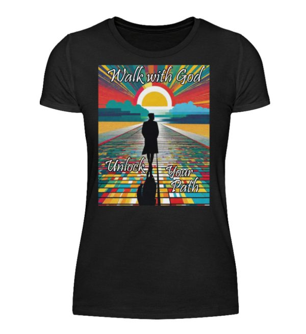 Walk with God Unlock Your Path - Women Basic Shirt-16