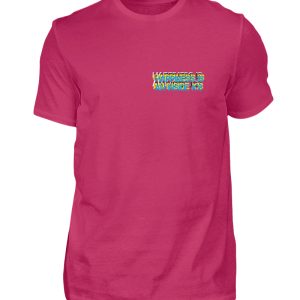 HAPPINESS IS AN INSIDE JOB - Men Basic Shirt-1216