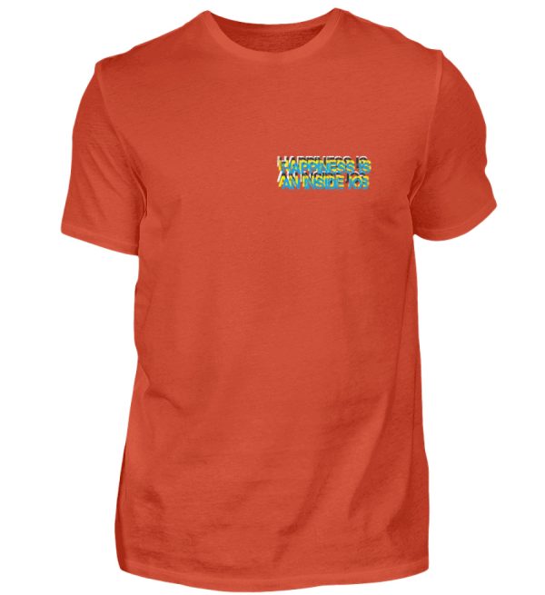 HAPPINESS IS AN INSIDE JOB - Men Basic Shirt-1236