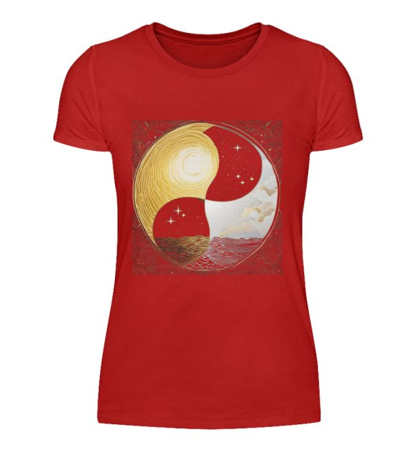 Ying Yang Night Day - Women Basic Shirt-4