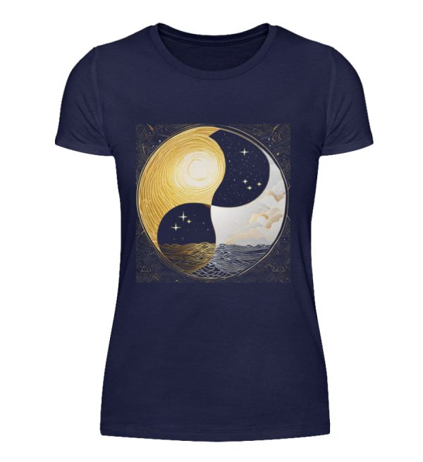 Ying Yang Night Day - Women Basic Shirt-198