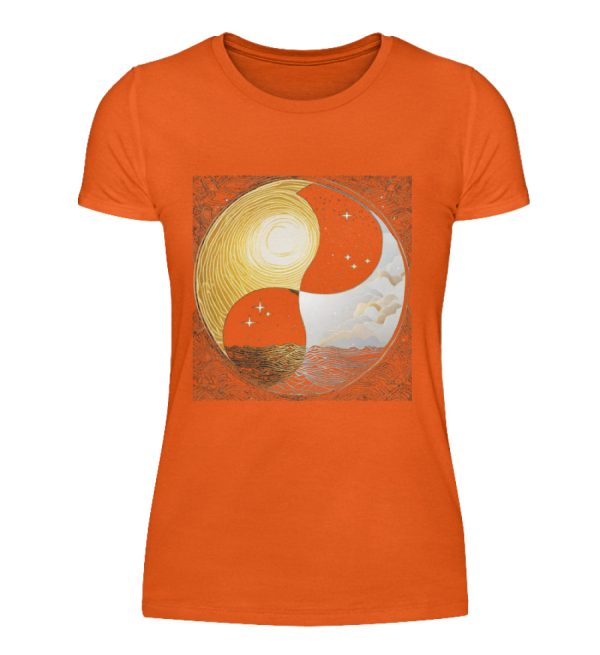 Ying Yang Night Day - Women Basic Shirt-1692