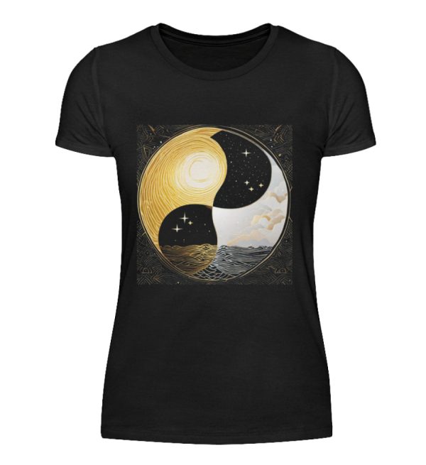 Ying Yang Night Day - Women Basic Shirt-16