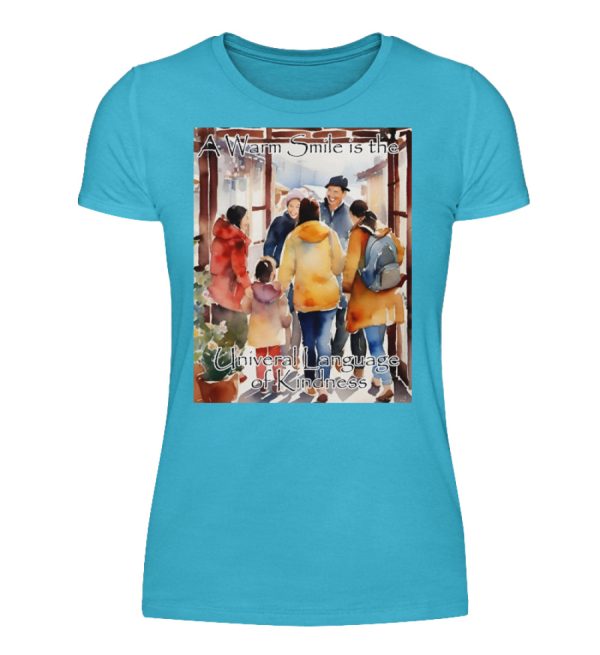 A Warm Smile is the Universal Language of Kindness - Women Basic Shirt-2462