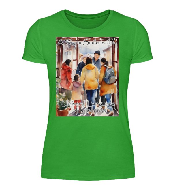 A Warm Smile is the Universal Language of Kindness - Women Basic Shirt-2468