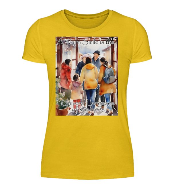 A Warm Smile is the Universal Language of Kindness - Women Basic Shirt-3201