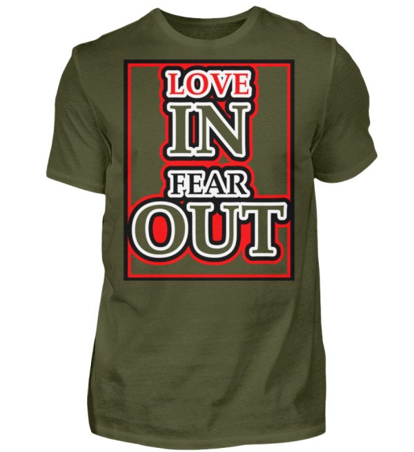 LOVE IN FEAR OUT POWERED BY GOD - Men Basic Shirt-1109