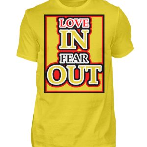 LOVE IN FEAR OUT POWERED BY GOD - Men Basic Shirt-1102