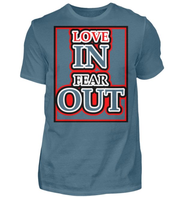 LOVE IN FEAR OUT POWERED BY GOD - Men Basic Shirt-1230