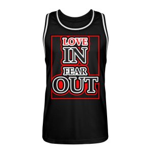 LOVE IN FEAR OUT POWERED BY GOD - Unisex Basketball Jersey-16