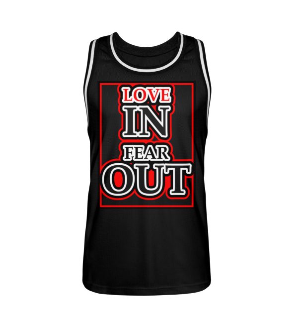 LOVE IN FEAR OUT POWERED BY GOD - Unisex Basketball Jersey-16