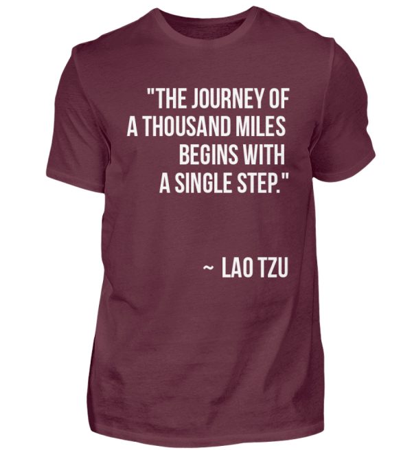 The journey of a thousand miles begins with a single step. - Men Basic Shirt-839