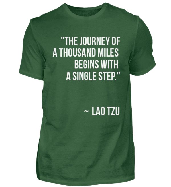 The journey of a thousand miles begins with a single step. - Men Basic Shirt-833