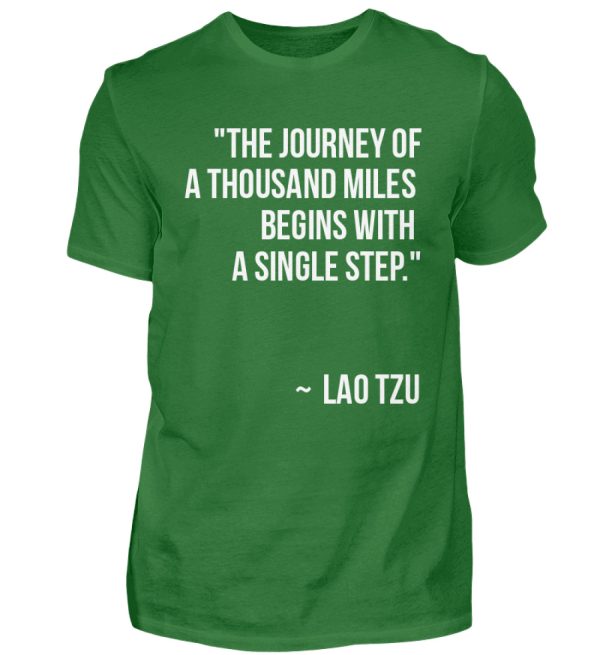 The journey of a thousand miles begins with a single step. - Men Basic Shirt-718