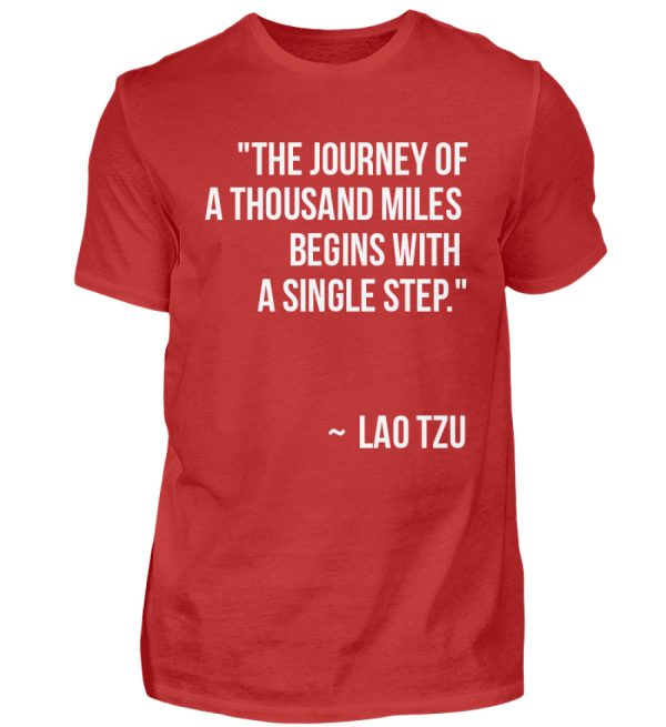 The journey of a thousand miles begins with a single step. - Men Basic Shirt-4