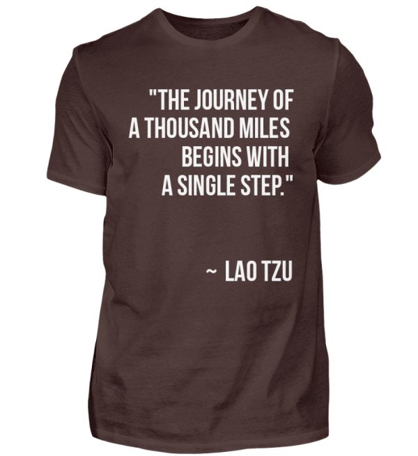 The journey of a thousand miles begins with a single step. - Men Basic Shirt-1074