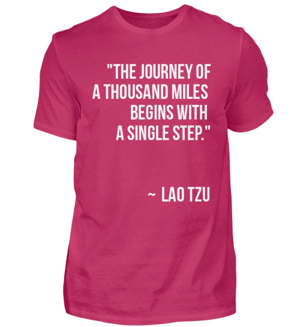 The journey of a thousand miles begins with a single step. - Men Basic Shirt-1216