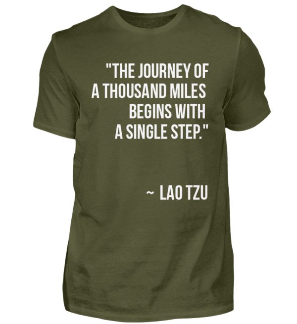 The journey of a thousand miles begins with a single step. - Men Basic Shirt-1109