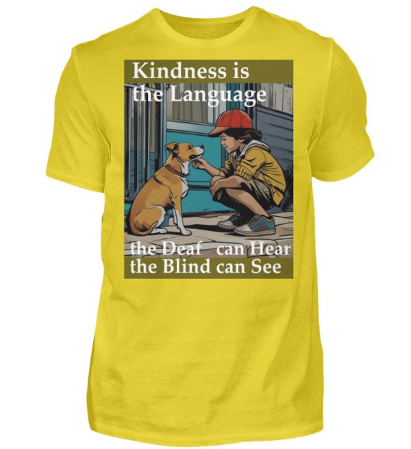 Kindness is the Language the Deaf can Hear the Blind can See - Men Basic Shirt-1102