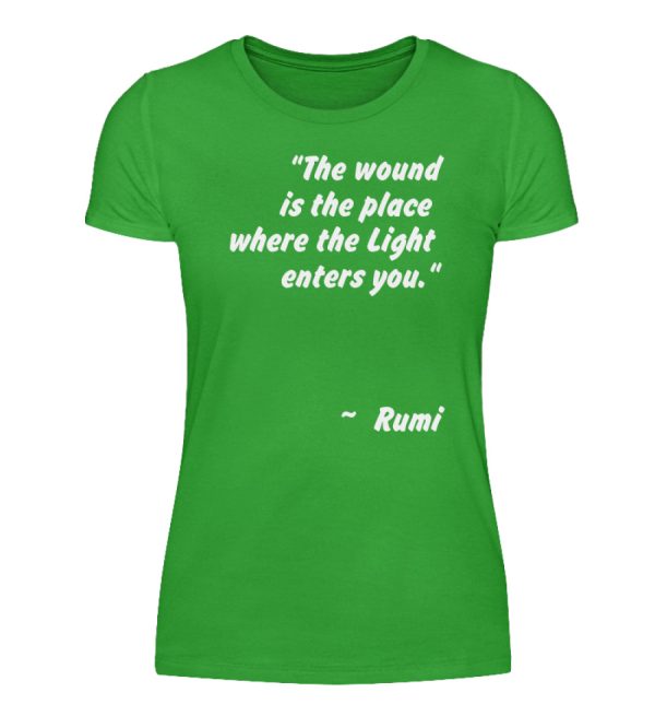 The wound is the place where the Light enters you. - Women Basic Shirt-2468