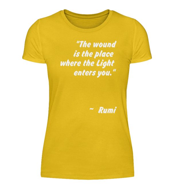 The wound is the place where the Light enters you. - Women Basic Shirt-3201