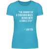 The journey of a thousand miles begins with a single step. - Women Basic Shirt-2462