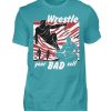 Wrestle Your Bad Self Not Others - Men Basic Shirt-1242