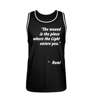 The wound is the place where the Light enters you. - Unisex Basketball Jersey-16