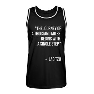 The journey of a thousand miles begins with a single step. - Unisex Basketball Jersey-16