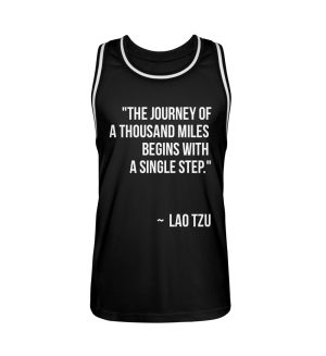 The journey of a thousand miles begins with a single step. - Unisex Basketball Jersey-16