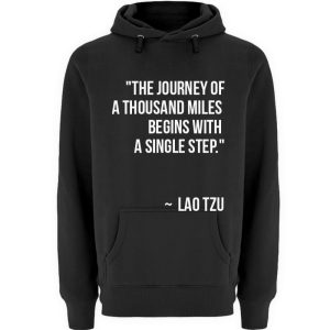 The journey of a thousand miles begins with a single step. - Unisex Premium Hoodie-16