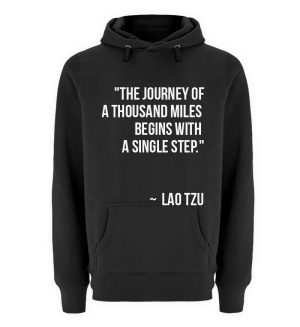 The journey of a thousand miles begins with a single step. - Unisex Premium Hoodie-16