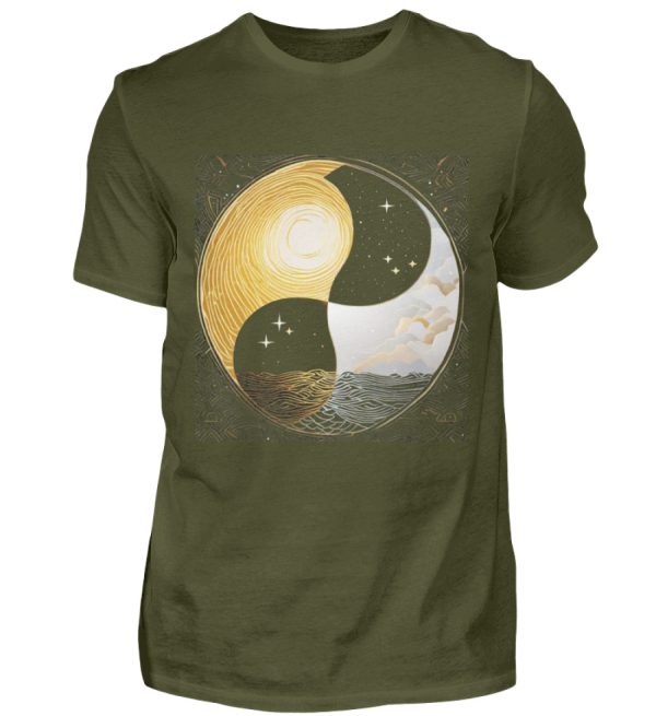 Ying Yang Night Day - Men Basic Shirt-1109