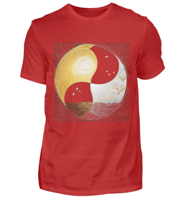 Ying Yang Night Day - Men Basic Shirt-4